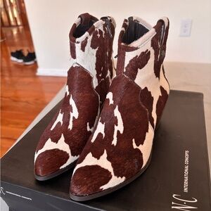 INC Calf Hair Ankle Boots 5.5